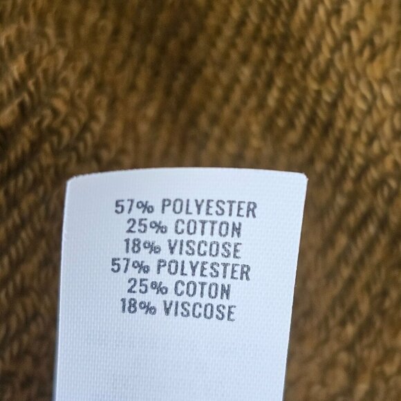 Aerie Cropped Boatneck Sweatshirt Womens Size M Olive Cotton Blnd Raw Hem - Picture 6 of 6